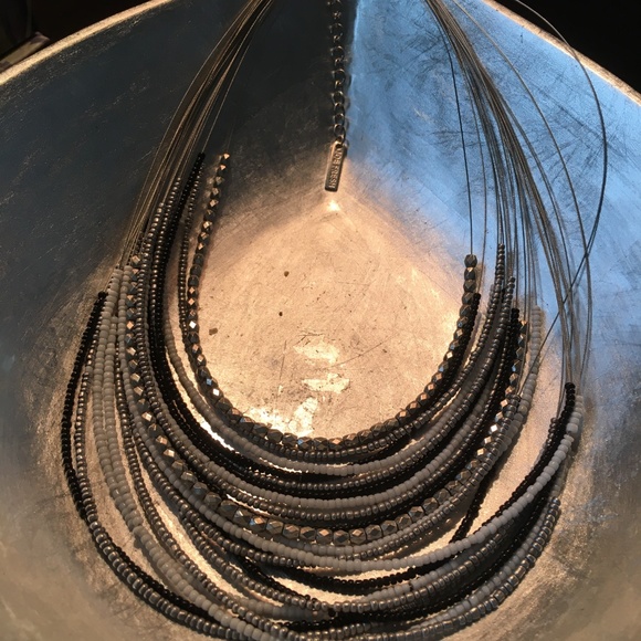 Joe Fresh 18-Strand Silver, Black, White Necklace - Picture 7 of 7